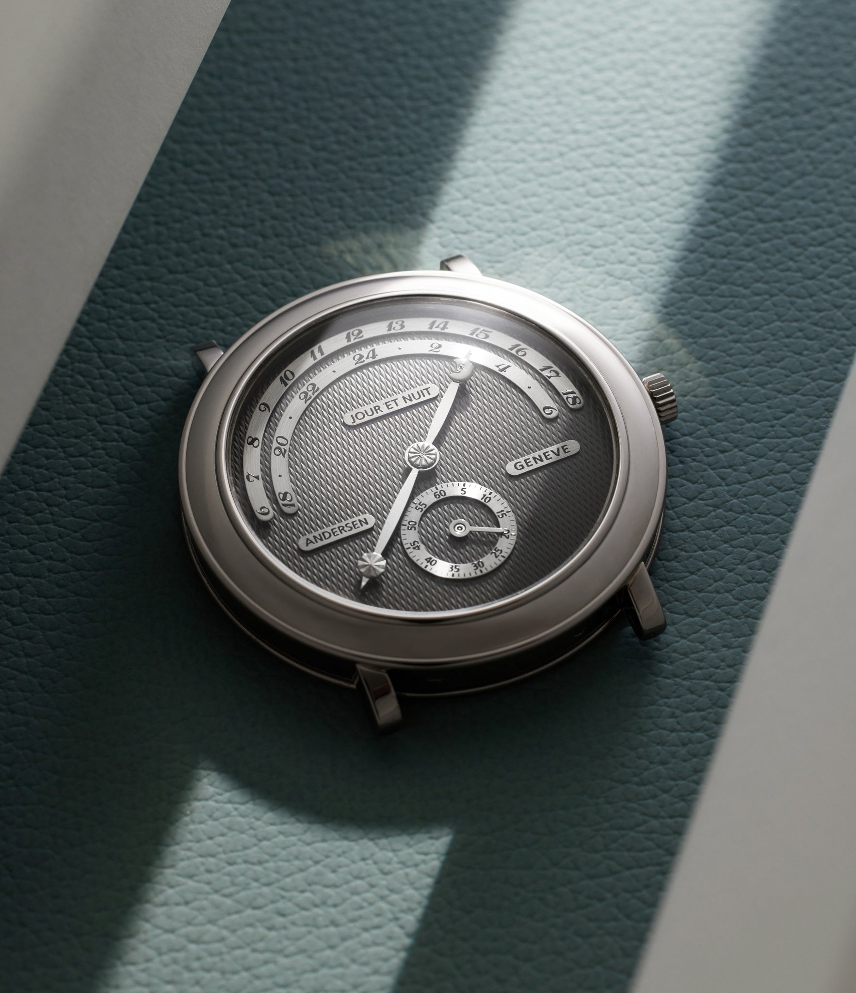 rare Andersen Genève Jour et Nuit 573 White Gold preowned watch at A Collected Man London