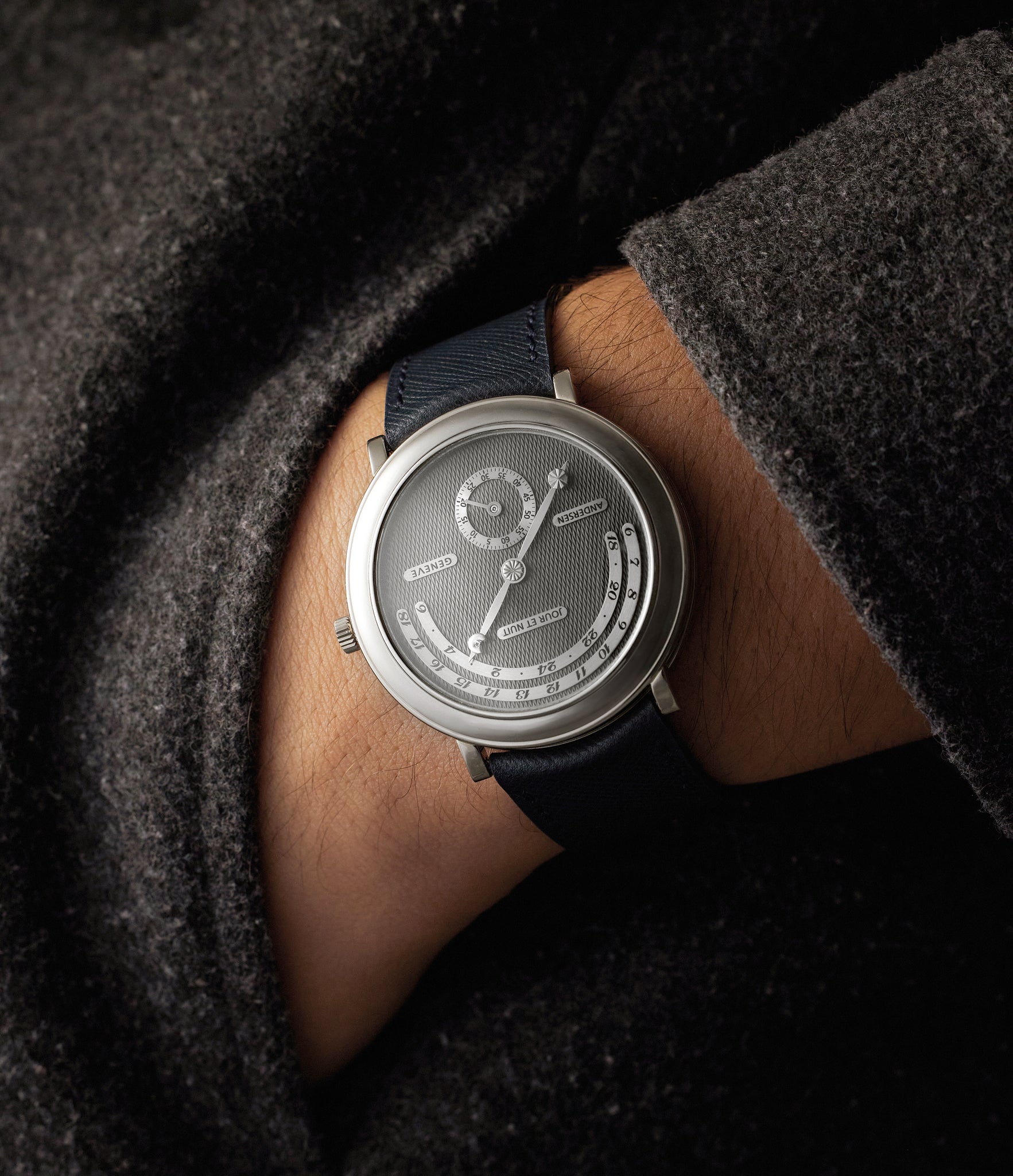 selling Andersen Genève Jour et Nuit 573 White Gold preowned watch at A Collected Man London