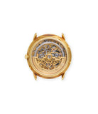 caseback Audemars Piguet Quantième Perpétuel Skeleton 25558/002BA Yellow Gold preowned watch at A Collected Man London