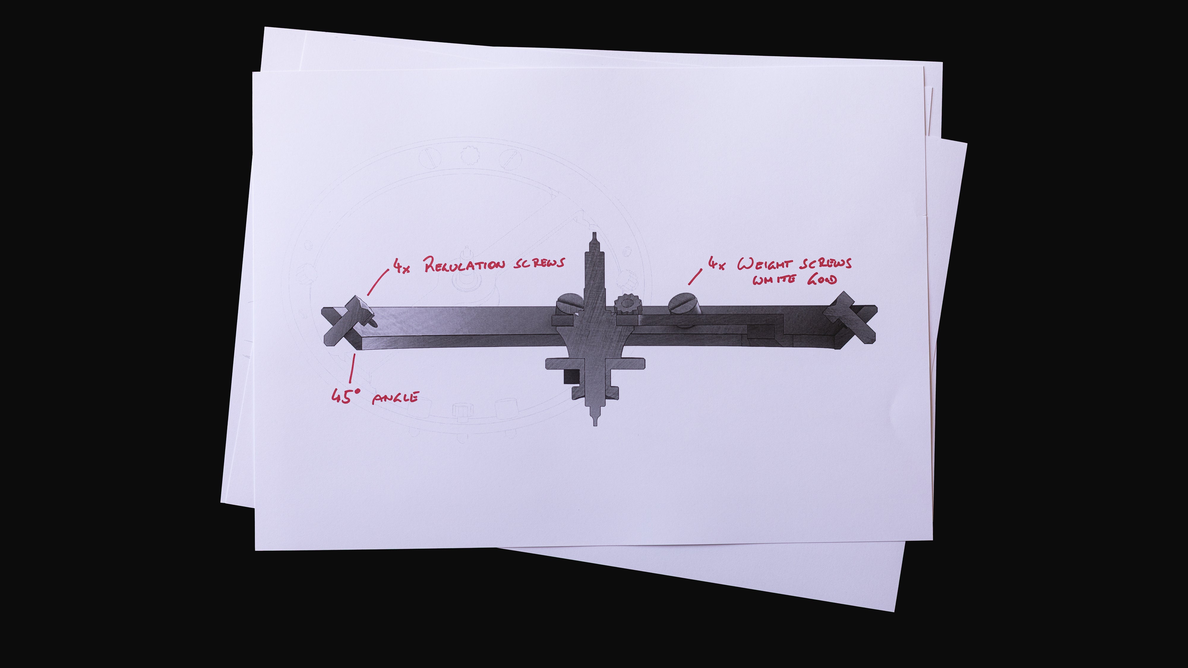 Illustration of components, Winnerl Heart Return  Stainless Steel watch at A Collected Man London