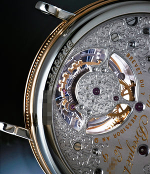 caseback Breguet Tourbillon 3450 Platinum & Rose Gold preowned watch at A Collected Man London