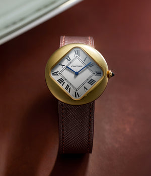  rare Cartier Pebble CRWGPB0003 Yellow Gold preowned watch at A Collected Man London