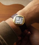 on the wrist Cartier Pebble CRWGPB0003 Yellow Gold preowned watch at A Collected Man London