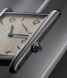 Platinum Cartier Tank Asymétrique 2488  preowned watch at A Collected Man London