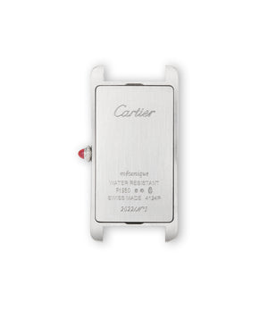 platinum rare Cartier Tank Cintrée Special Order salmon dial Eastern Arabic numerals WGTA0161 Platinum preowned watch at A Collected Man London