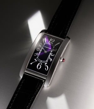 rare Cartier Tank Cintrée WGTA0122 Platinum preowned watch at A Collected Man London