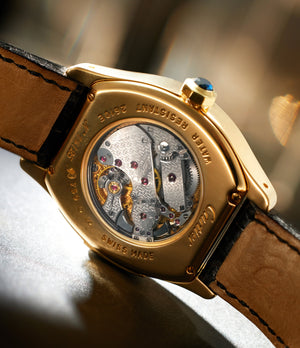 caseback Cartier Tortue Minute Repeater 2610E Yellow Gold preowned watch at A Collected Man London