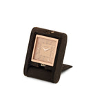 buy Cartier Travel Clock Pink Gold-plated pre-owned clock at A Collected Man London