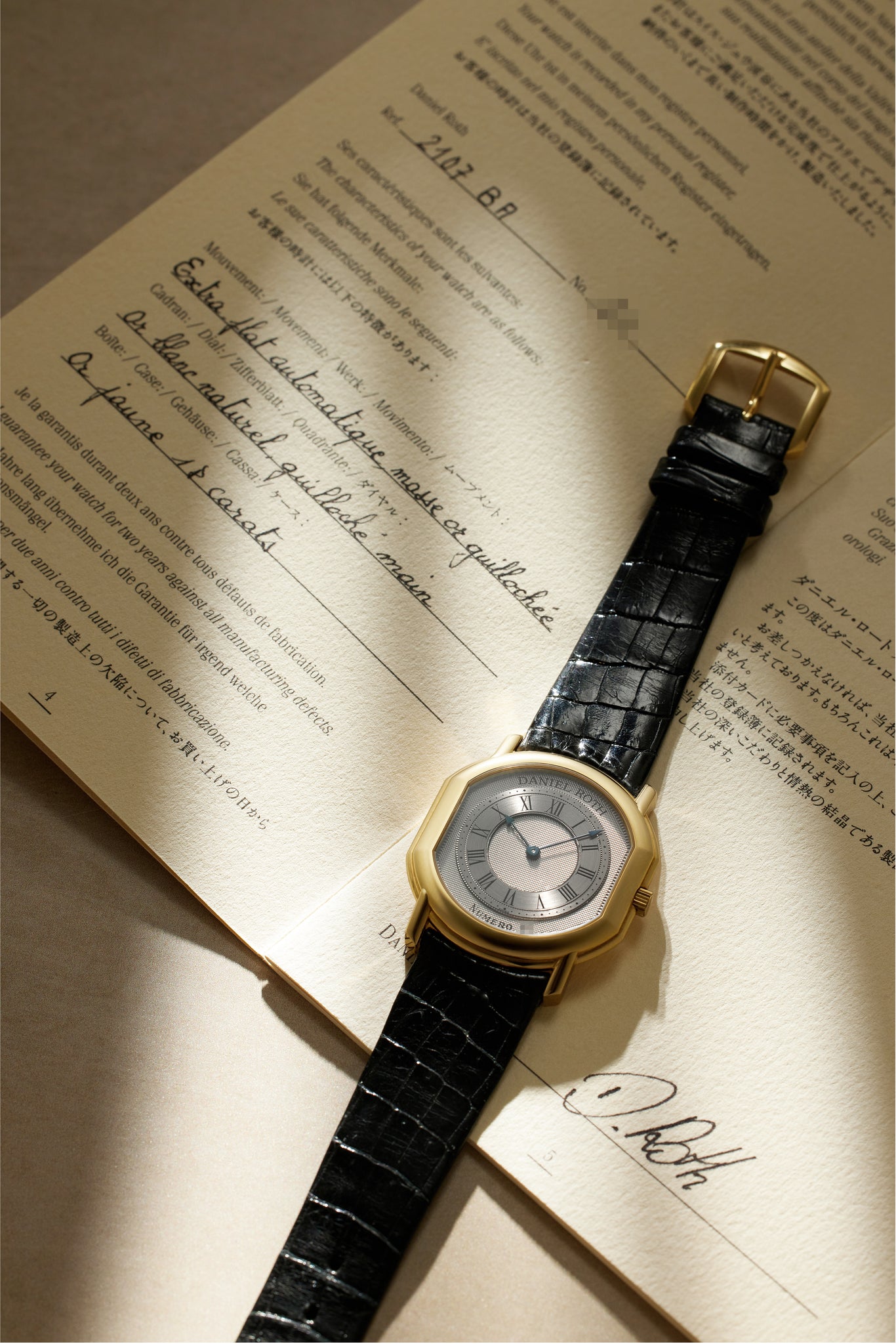 Yellow Gold Daniel Roth Extra Plat 2107BA  preowned watch at A Collected Man London