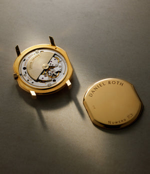 caseback Daniel Roth Extra Plat 2107BA Yellow Gold preowned watch at A Collected Man London