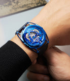 on wrist De Bethune Steel Wheels Blue DB28SWBN Titanium preowned watch at A Collected Man London