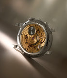 caseback F. P. Journe Centigraphe Souverain  Platinum preowned watch at A Collected Man London