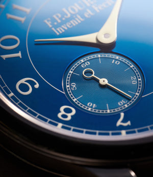independent watchmaker F. P. Journe Chronomètre Bleu  Tantalum preowned watch at A Collected Man London