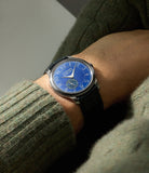 on the wrist F. P. Journe Chronomètre Bleu  Tantalum preowned watch at A Collected Man London