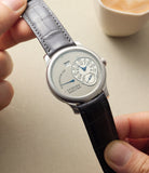 in hand F. P. Journe Octa Réserve de Marche A Platinum preowned watch at A Collected Man London