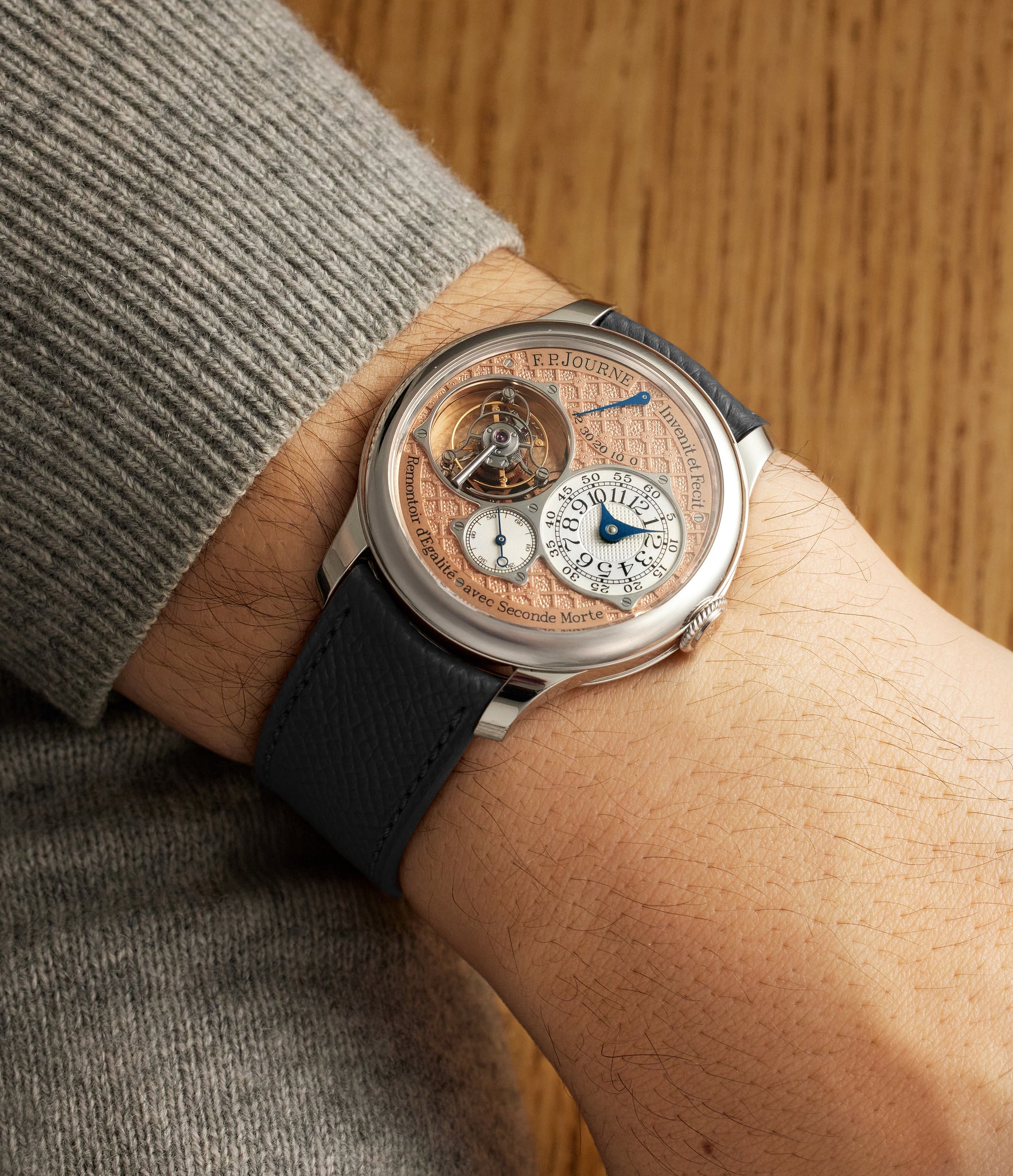 on the wrist F. P. Journe Tourbillon Régence Losange  Platinum preowned watch at A Collected Man London