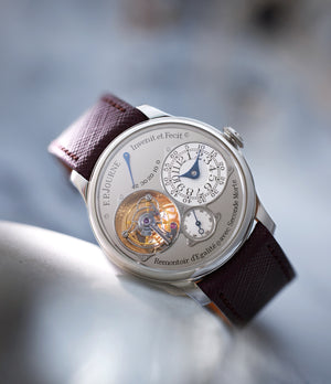 rare F. P. Journe Tourbillon Souverain  Platinum preowned watch at A Collected Man London