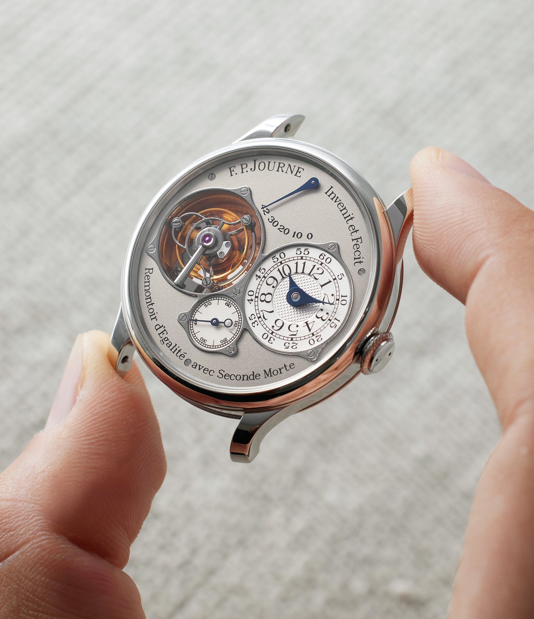 independent watchmaker F. P. Journe Tourbillon Souverain  Platinum preowned watch at A Collected Man London