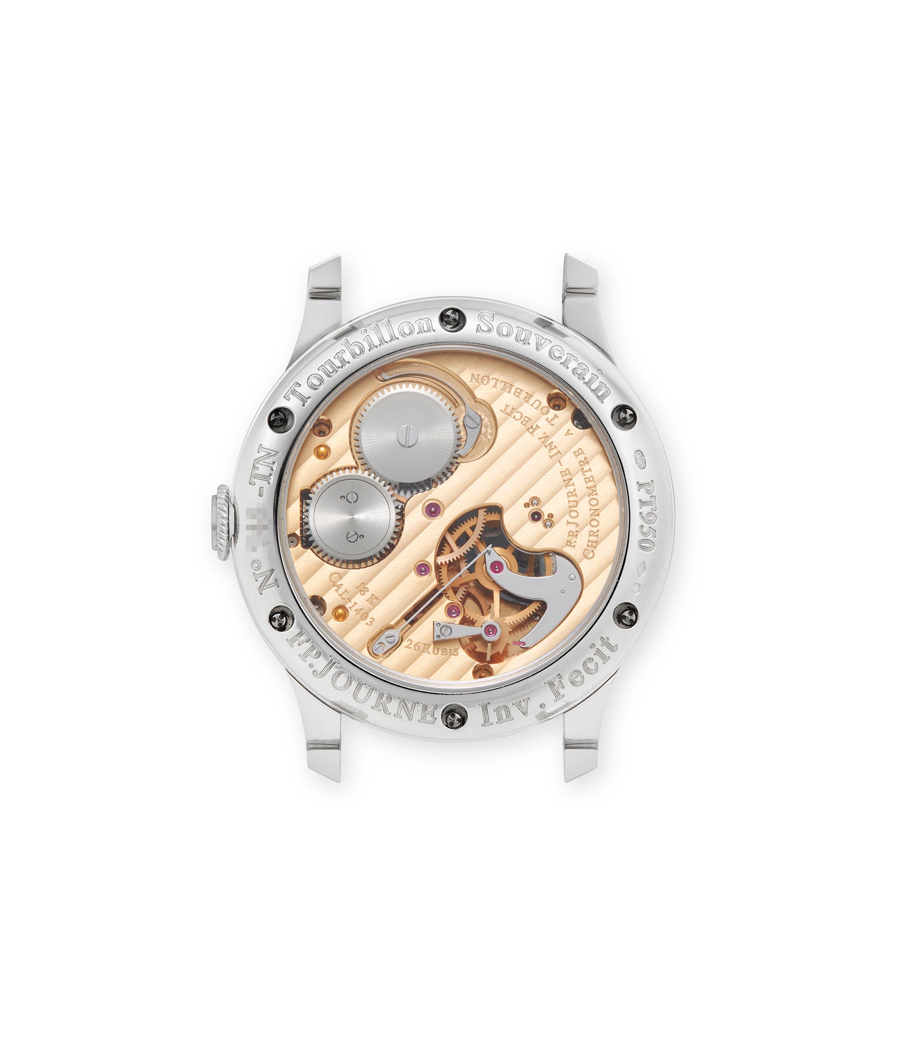 caseback Tourbillon Régence Losange  F. P. Journe Platinum preowned watch at A Collected Man London