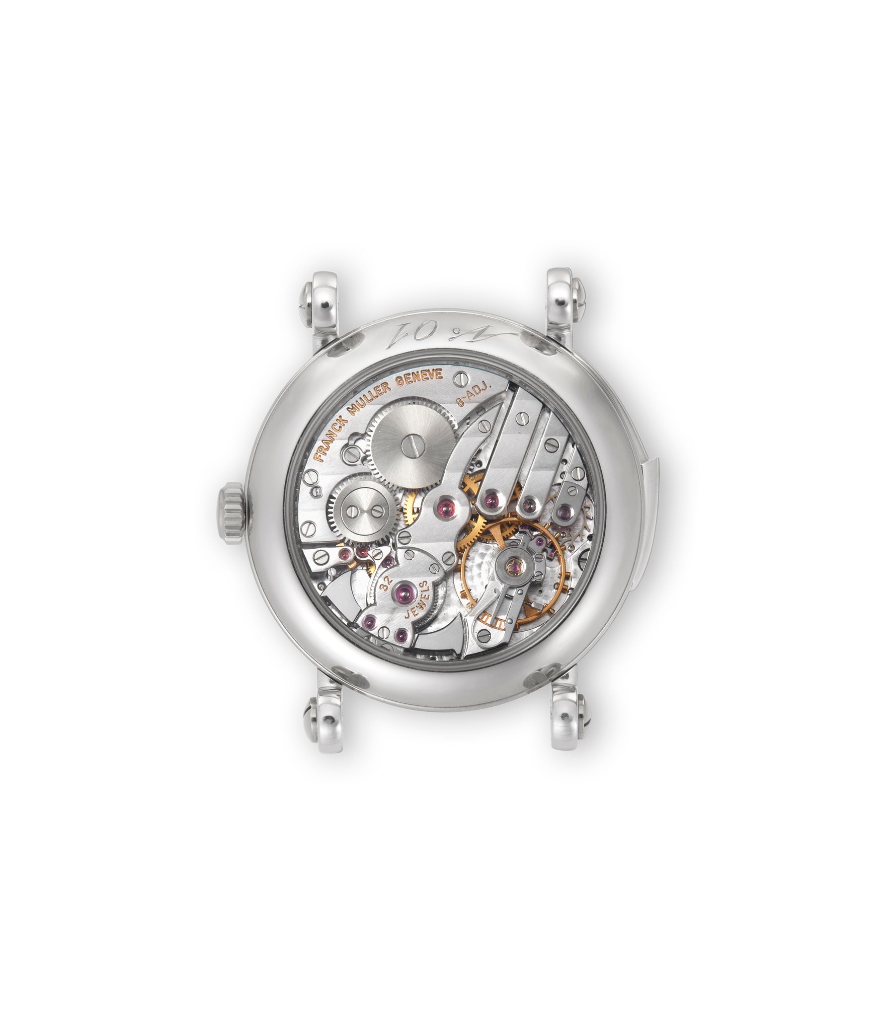 caseback Franck Muller Répétition Minute RMS9 Platinum preowned watch at A Collected Man London