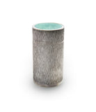 Gerald Benney silver bark-textured and green enamel cigar canister holder A Collected Man London