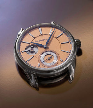 Gronefeld 1941 Remontoire | Salmon Dial | White Gold A Collected Man London | Available Worldwide