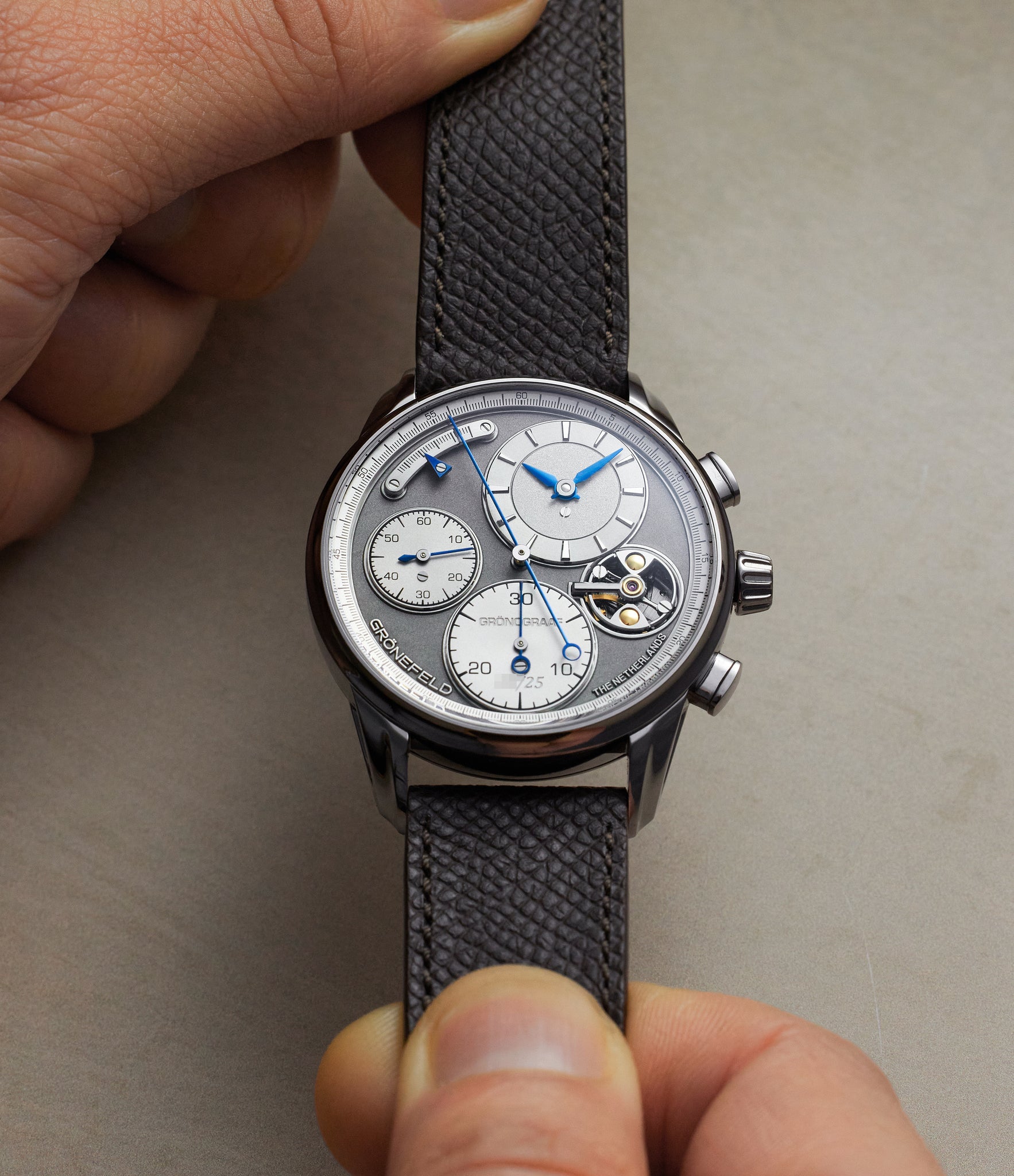 selling Grönefeld 1941 Grönograaf ‘Premiere Edition’  Tantalum preowned watch at A Collected Man London
