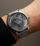 on the wrist Grönefeld One Hertz 1912  Stainless Steel preowned watch at A Collected Man London