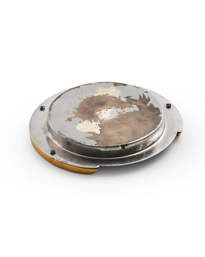silver-plated vintage Hermés horseshoe catchall luxury silver tray at A Collected Man for your home