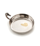 heart-shaped mark on vintage Hermès Paris catchall holder tray with horse head motif for wine bottles or candles as a collectable for the home at A Collected Man