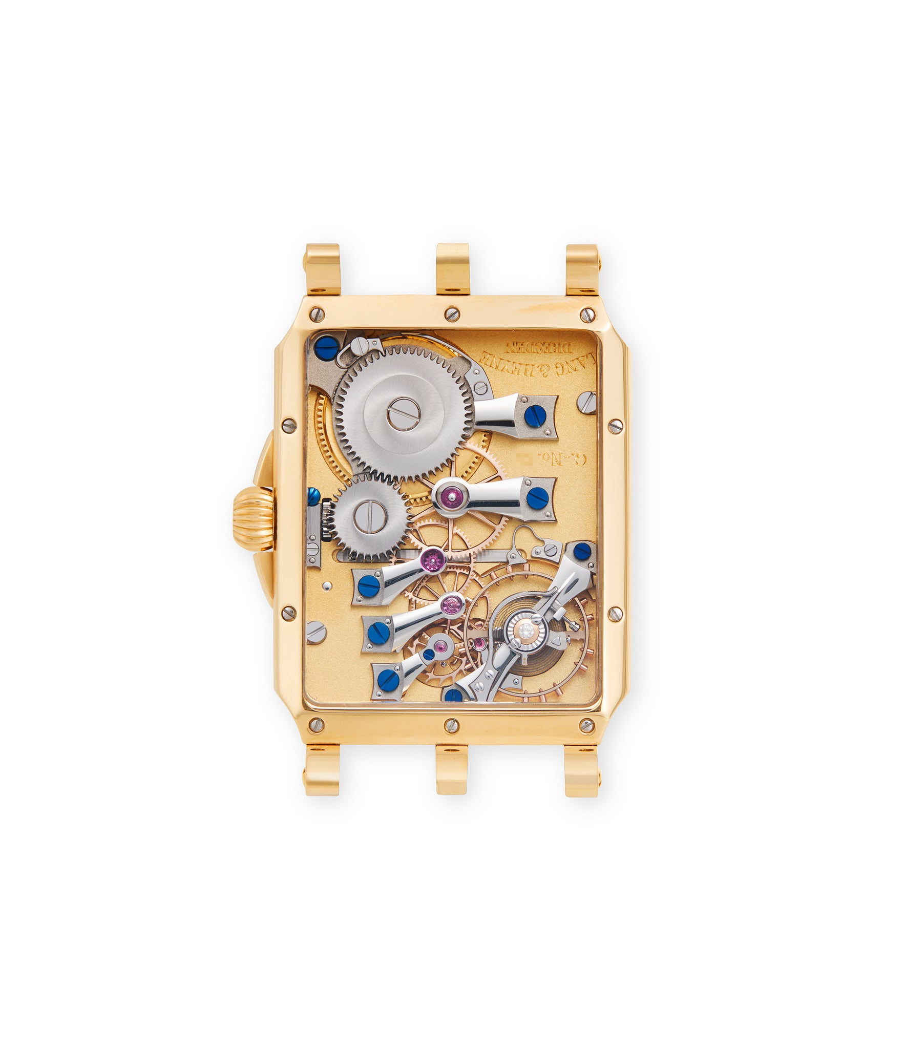 caseback Lang & Heyne Georg  Rose Gold preowned watch at A Collected Man London