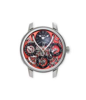 buy MB&F Perpetual Evo Zirconium limited edition red dial  Zirconium preowned watch at A Collected Man London

