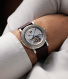 on the wrist Parmigiani Fleurier Toric Tourbillion Unique Piece PF000487 Platinum preowned watch at A Collected Man London