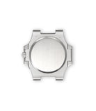 caseback Patek Philippe Nautilus 3800/1 Platinum preowned watch at A Collected Man London