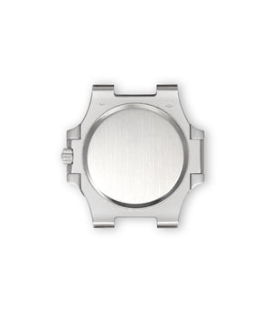 caseback Patek Philippe Nautilus 3800/1 Platinum preowned watch at A Collected Man London