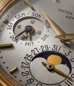 luxury rare pre-owned Patek Philippe Perpetual Calendar 3940 Yellow Gold preowned watch at A Collected Man London