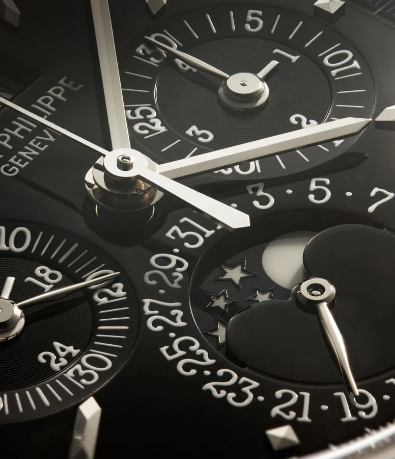 Perpetual Calendar Chronograph 3970EP-027 Patek Philippe Platinum preowned watch at A Collected Man London