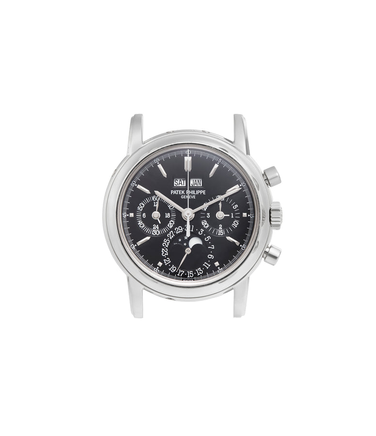 buy Patek Philippe Perpetual Calendar Chronograph 3970EP-027 Platinum preowned watch at A Collected Man London