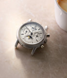 luxury Patek Philippe Perpetual Calendar Chronograph 3970E Platinum preowned watch at A Collected Man London