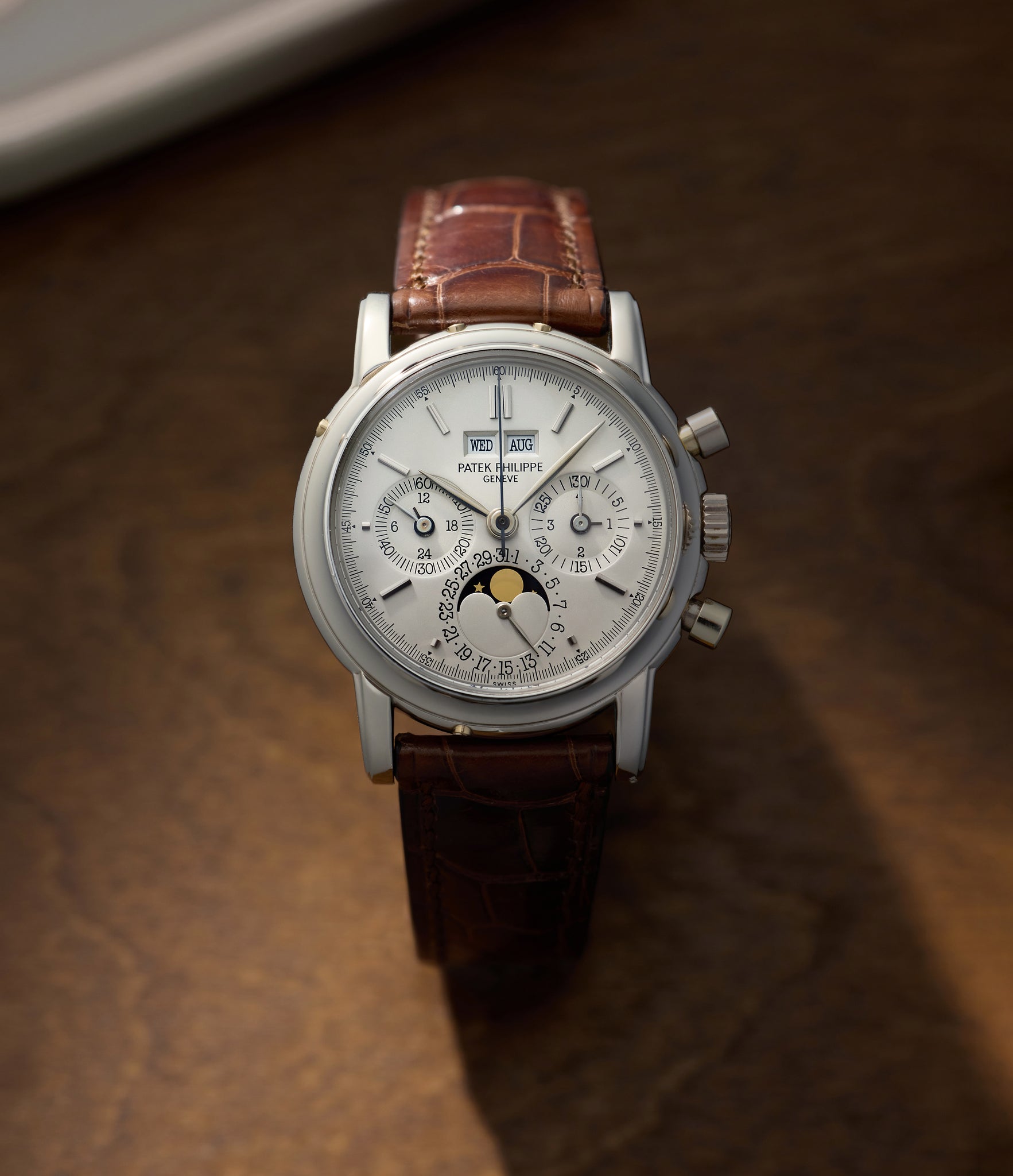 Patek Philippe Perpetual Calendar Chronograph 3970E Platinum preowned watch at A Collected Man London