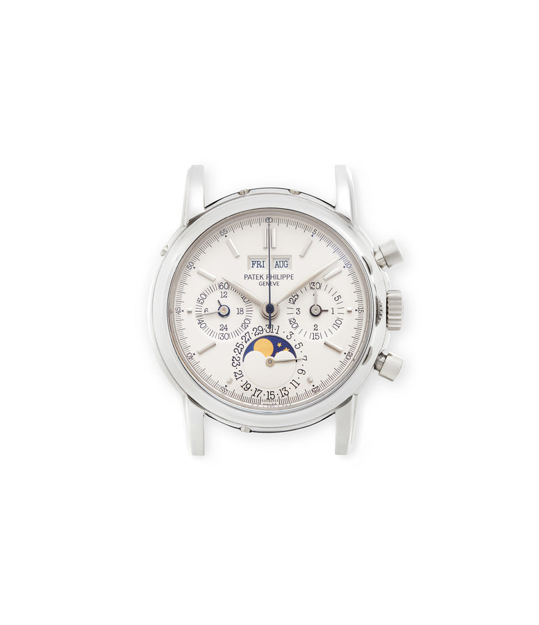 buy Patek Philippe 	Perpetual Calendar Chronograph 3970E Platinum preowned watch at A Collected Man London