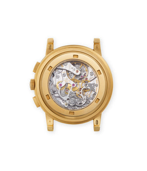 caseback Patek Philippe Saatchi Edition Chronograph 5070J-012 Yellow Gold preowned watch at A Collected Man London
