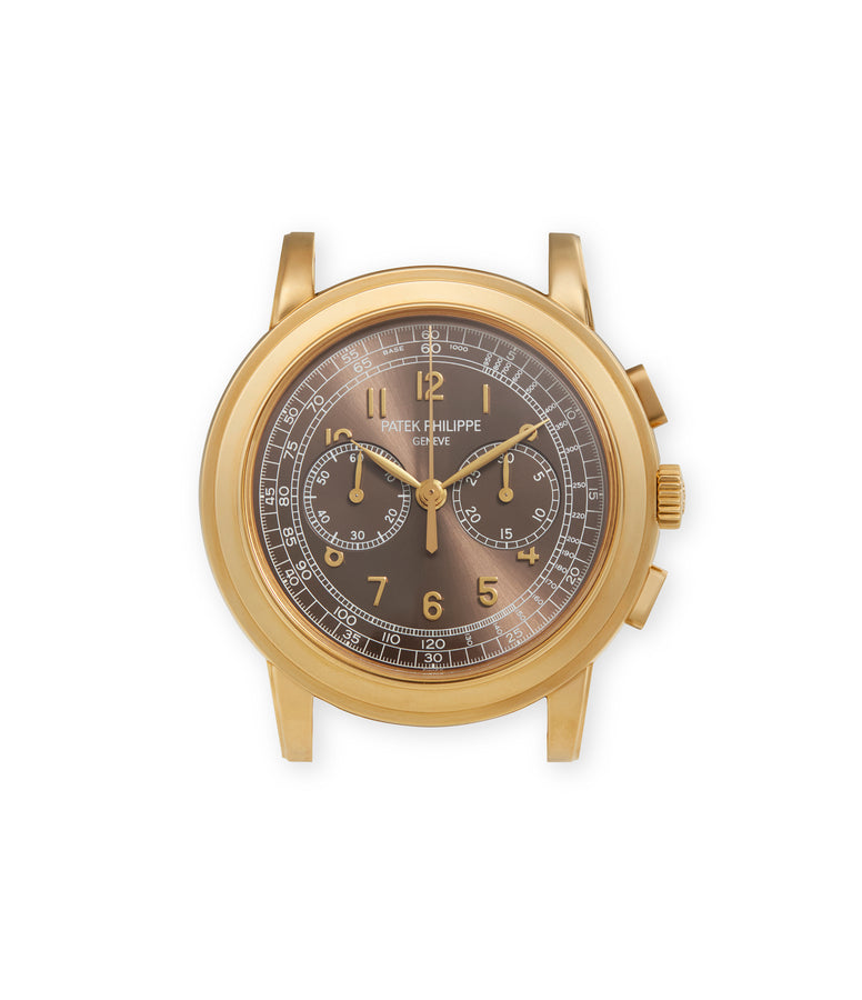 buy Patek Philippe Saatchi Edition Chronograph 5070J-012 Yellow Gold preowned watch at A Collected Man London