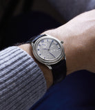 on the wrist Paul Gerber Retro Twin 158 White Gold preowned watch at A Collected Man London