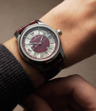 on the wrist Petermann Bédat 1967 Deadbeat Seconds  Stainless Steel preowned watch at A Collected Man London
