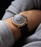 on the wrist Philippe Dufour Simplicity  Rose Gold preowned watch at A Collected Man London