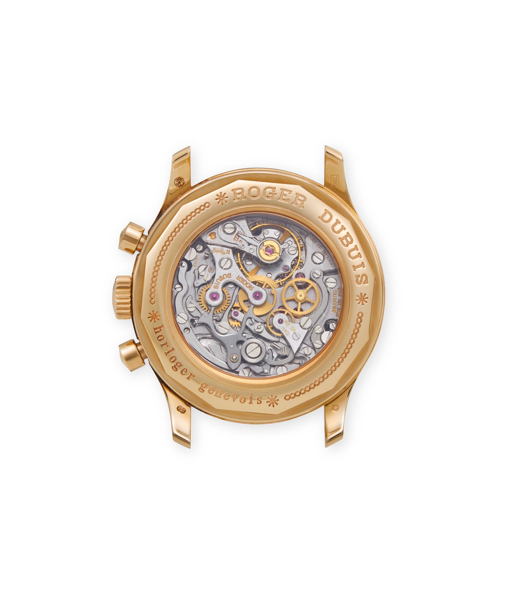 caseback Roger Dubuis H40 Chronograph  Rose Gold preowned watch at A Collected Man London