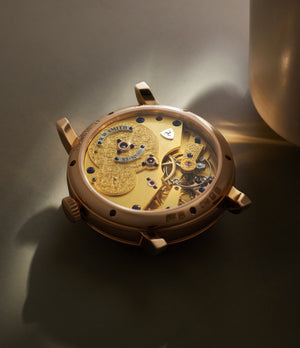 caseback Roger W. Smith Series 3  Red Gold preowned watch at A Collected Man London