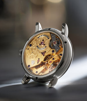 caseback Roger W. Smith Series II- Open Dial  White Gold preowned watch at A Collected Man London