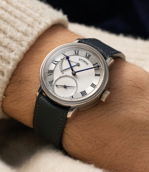 on the wrist Roger W. Smith Series II - Edition 3  White Gold preowned watch at A Collected Man London